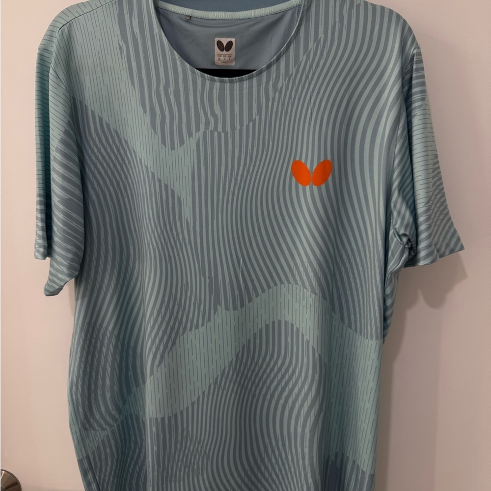 Butterfly Men's Teal and Orange Short Sleeve Tee